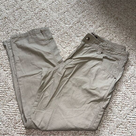 Mens Gravel Gear Ripstop cargo pants 36x32 khaki EUC - Picture 1 of 4
